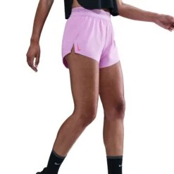 Nike Women's DRI-FIT ADV Aeroswift Mid-Rise Brief-Lined 3" Running Shorts (532 - Rush Fuchsia/Aster Pink/Green Shock) -Shoes Fashion Store AURORA FN2328 532 PHSYM001 2000