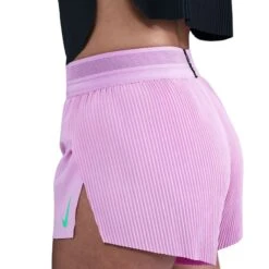 Nike Women's DRI-FIT ADV Aeroswift Mid-Rise Brief-Lined 3" Running Shorts (532 - Rush Fuchsia/Aster Pink/Green Shock) -Shoes Fashion Store AURORA FN2328 532 PHSYM002 2000