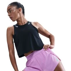 Nike Women's DRI-FIT ADV Aeroswift Mid-Rise Brief-Lined 3" Running Shorts (532 - Rush Fuchsia/Aster Pink/Green Shock) -Shoes Fashion Store AURORA FN2328 532 PHSYM003 2000