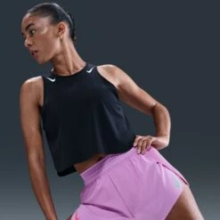 Nike Women's DRI-FIT ADV Aeroswift Mid-Rise Brief-Lined 3" Running Shorts (532 - Rush Fuchsia/Aster Pink/Green Shock) -Shoes Fashion Store AURORA FN2328 532 PHSYMG03 2000