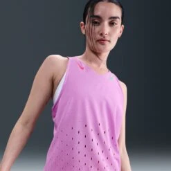 Nike Women's AeroSwift DRI-FIT ADV Running Singlet (532 - Rush Fuchsia/Aster Pink/Green Shock) -Shoes Fashion Store AURORA FN2504 532 PHSYMG01 2000