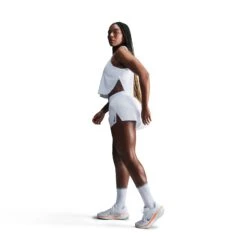 Nike Women's AeroSwift Women's Dri-FIT ADV Cropped Running Tank Top (100 - White/Black) -Shoes Fashion Store AURORA FN2713 100 PHSBM001 2000