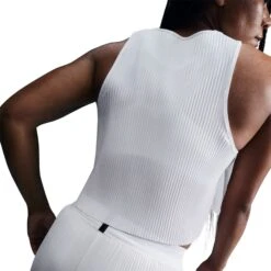 Nike Women's AeroSwift Women's Dri-FIT ADV Cropped Running Tank Top (100 - White/Black) -Shoes Fashion Store AURORA FN2713 100 PHSYM003 2000