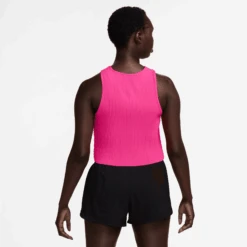 Nike Women's AeroSwift Women's Dri-FIT ADV Cropped Running Tank Top (645 - Hyper Pink/Black) -Shoes Fashion Store AURORA FN2713 645 PHSBM001 2000
