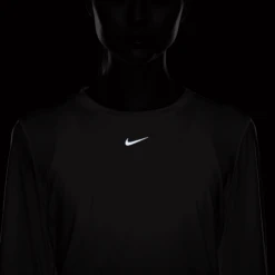 Nike Women's One Classic DRI-FIT Long-Sleeve Top (100 - White/Black) -Shoes Fashion Store AURORA FN2801 100 PHSYM006 2000