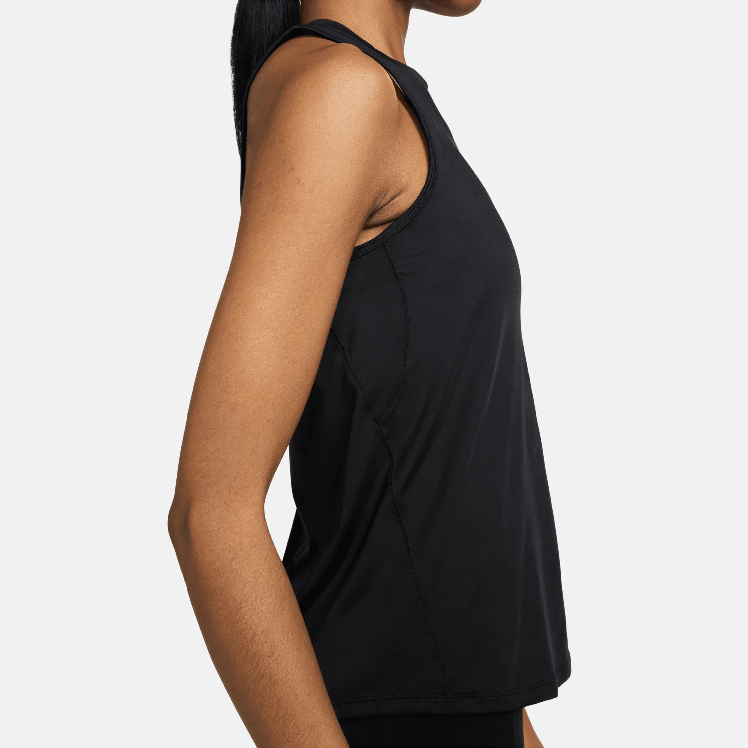 Nike Women's One Classic Dri-FIT Tank Top (010 - Black/Black) 4 Nike Women's One Classic Dri-FIT Tank Top (010 - Black/Black) - Image 4