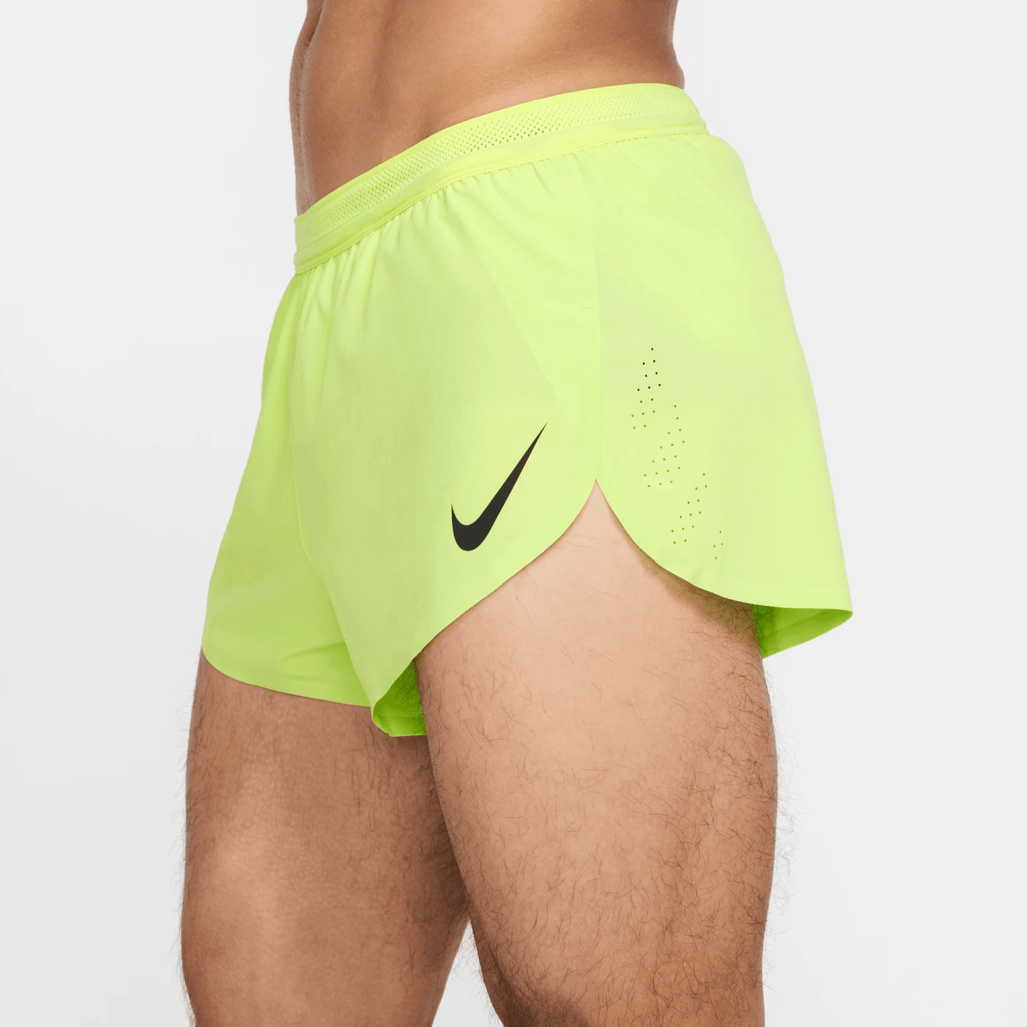 Nike Men's Aeroswift Dri-FIT ADV 2" Brief-Lined Running Shorts (736 - Light Lemon Twist/Black) 2 Nike Men's Aeroswift Dri-FIT ADV 2" Brief-Lined Running Shorts (736 - Light Lemon Twist/Black) - Image 2