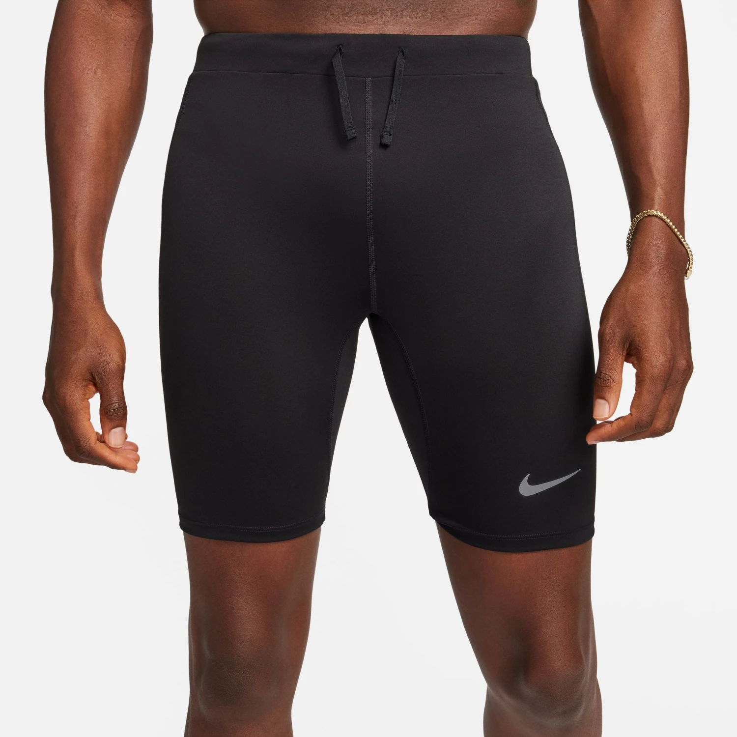 Nike Men's Fast Dri-FIT Brief-Lined Running 1/2-Length Tights (010 - Black/Reflective Silver) 3 Nike Men's Fast Dri-FIT Brief-Lined Running 1/2-Length Tights (010 - Black/Reflective Silver) - Image 3