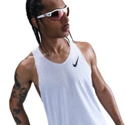Nike Men's AeroSwift Dri-FIT ADV Running Singlet (057 - Ghost/Black) 12 Nike Men's AeroSwift Dri-FIT ADV Running Singlet (057 - Ghost/Black) -Shoes Fashion Store AURORA FN4231 057 PHSYM001 2000