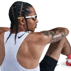 Nike Men's AeroSwift Dri-FIT ADV Running Singlet (057 - Ghost/Black) 17 Nike Men's AeroSwift Dri-FIT ADV Running Singlet (057 - Ghost/Black) -Shoes Fashion Store AURORA FN4231 057 PHSYM002 2000