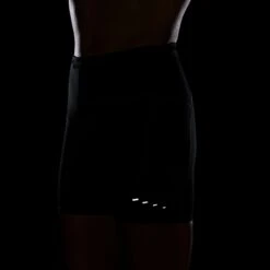 Nike Women's Swift Women's High-Waisted 4" Tight Running Shorts With Pockets (010 - Black/Reflective Silver) -Shoes Fashion Store AURORA HJ2258 010 PHSYM200 2000