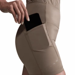 Nike Women's Swift Women's High-Waisted 4" Tight Running Shorts With Pockets (233 - Mink Brown) -Shoes Fashion Store AURORA HJ2258 233 PHSYM004 2000