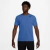 Nike Men's AeroSwift Dri-FIT ADV Short-Sleeve Running Top (411 - Comet Blue/Black)