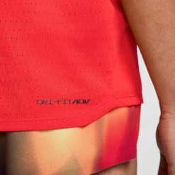 Nike Men's AeroSwift Dri-FIT ADV Short-Sleeve Running Top (696 - LT Crimson/Black) -Shoes Fashion Store AURORA HJ3377 696 PHSYM003 2000