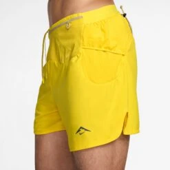 Nike Men's Trail Second Sunrise 5" Dri-FIT ADV Brief-Lined Running Shorts (718 - Lightening/Lightening/Desert Khaki/Black) -Shoes Fashion Store AURORA HJ3572 718 PHSYM001 2000