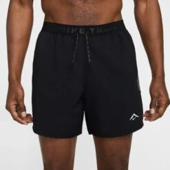 Nike Men's Trail Dri-FIT 6" Brief-Lined Running Shorts (010 - Black/Anthracite/Anthracite/Summit White) -Shoes Fashion Store AURORA HJ3574 010 PHSBM001 2000