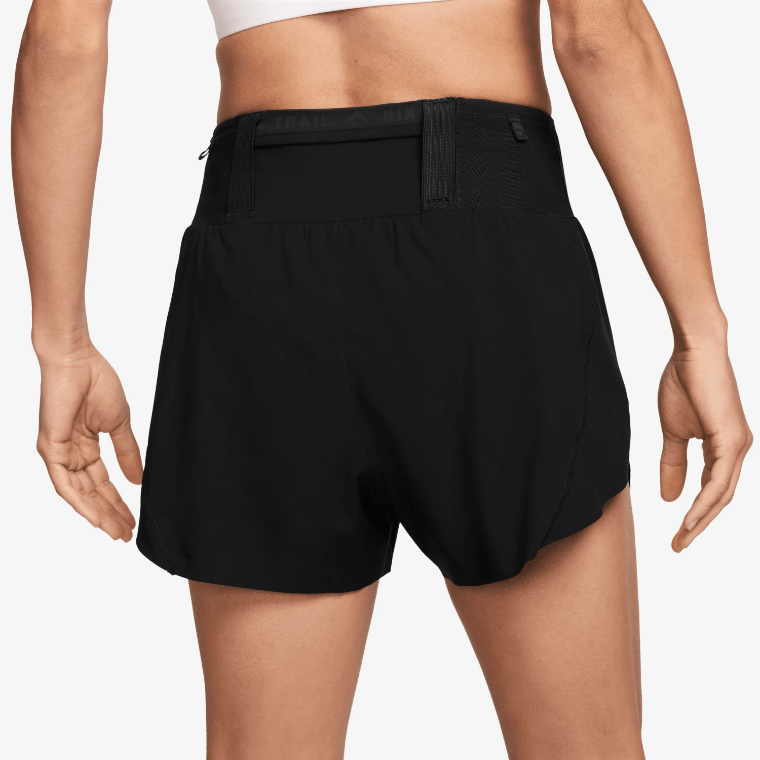 Nike Women's Trail Dri-FIT Brief-Lined Running Shorts (010 - Black/White/Flat Silver/Black) 3 Nike Women's Trail Dri-FIT Brief-Lined Running Shorts (010 - Black/White/Flat Silver/Black) - Image 3