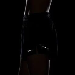 Nike Women's Swift Dri-FIT Mid-Rise 2.5" Brief-Lined Running Shorts (010 - Black/Reflective Silver) -Shoes Fashion Store AURORA HQ0638 010 PHSYM200 2000