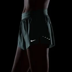 Nike Women's Swift Dri-FIT Mid-Rise 2.5" Brief-Lined Running Shorts (017 - Cannon/Reflective Silver) -Shoes Fashion Store AURORA HQ0638 017 PHSYM200 2000