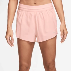 Nike Women's Swift Dri-FIT Mid-Rise 2.5" Brief-Lined Running Shorts (607 - Atmosphere/Reflective Silver)