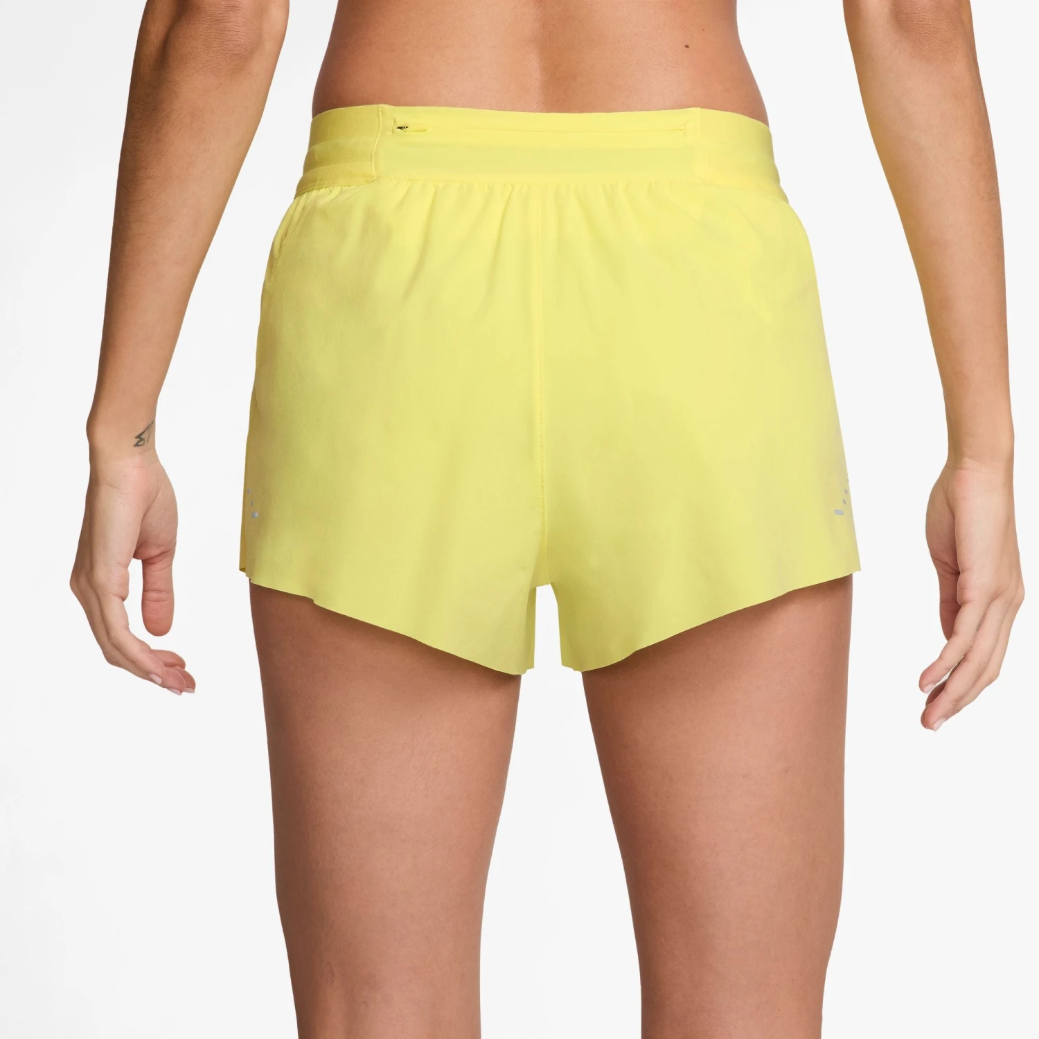 Nike Women's Swift Dri-FIT Mid-Rise 2.5" Brief-Lined Running Shorts (712 - Light Zitron/Reflective Silver) 2 Nike Women's Swift Dri-FIT Mid-Rise 2.5" Brief-Lined Running Shorts (712 - Light Zitron/Reflective Silver) - Image 2