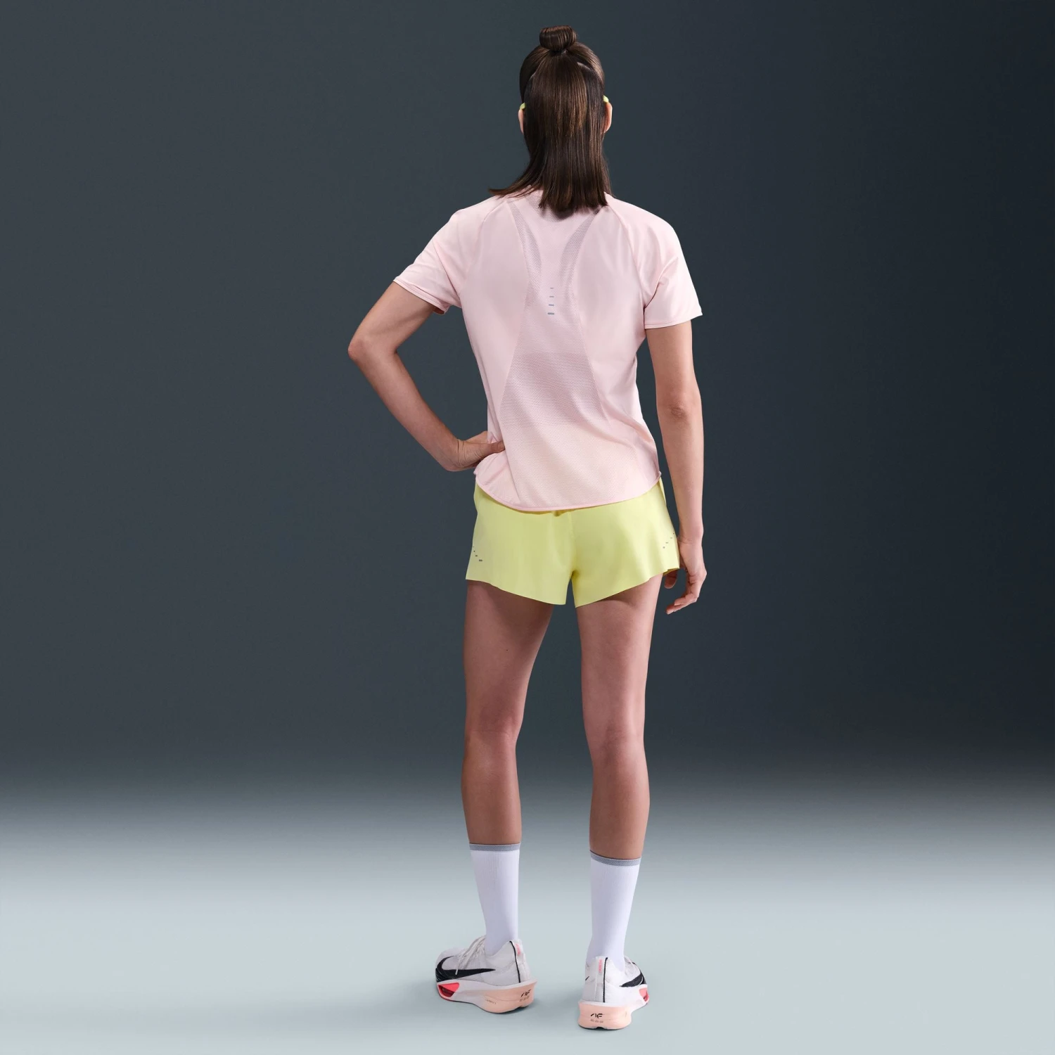 Nike Women's Swift Dri-FIT Mid-Rise 2.5" Brief-Lined Running Shorts (712 - Light Zitron/Reflective Silver) 9 Nike Women's Swift Dri-FIT Mid-Rise 2.5" Brief-Lined Running Shorts (712 - Light Zitron/Reflective Silver) - Image 9