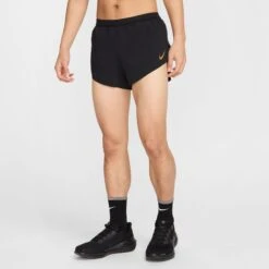 Nike Men's Aeroswift X Jakob Dri-FIT ADV 2" Brief-Lined Running Shorts (010 - Black/Metallic Gold) -Shoes Fashion Store AURORA HQ4197 010 PHSFM001 2000