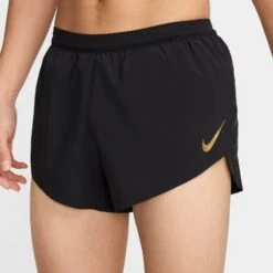 Nike Men's Aeroswift X Jakob Dri-FIT ADV 2" Brief-Lined Running Shorts (010 - Black/Metallic Gold)