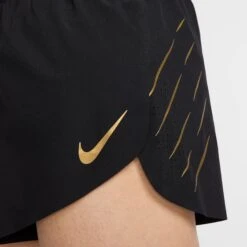 Nike Men's Aeroswift X Jakob Dri-FIT ADV 2" Brief-Lined Running Shorts (010 - Black/Metallic Gold) -Shoes Fashion Store AURORA HQ4197 010 PHSYM005 2000