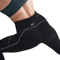 Nike Women's Swift High-Waisted 7/8 Running Leggings W/ Reflective Accents (010 - Black/Dark Smoke Grey) -Shoes Fashion Store AURORA HV2287 010 PHSYD002 2000