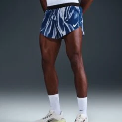 Nike Men's Aeroswift DRI-FIT ADV 2" Brief-lined Running Shorts (492 - Coastal Blue/White) -Shoes Fashion Store AURORA HV2645 492 PHSYMG01 2000