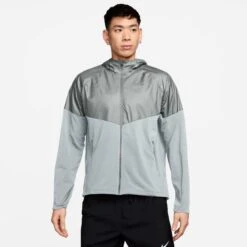 Nike Men's Miler Repel Winterized Running Jacket (043 - Pure Platinum/Reflective Silver)