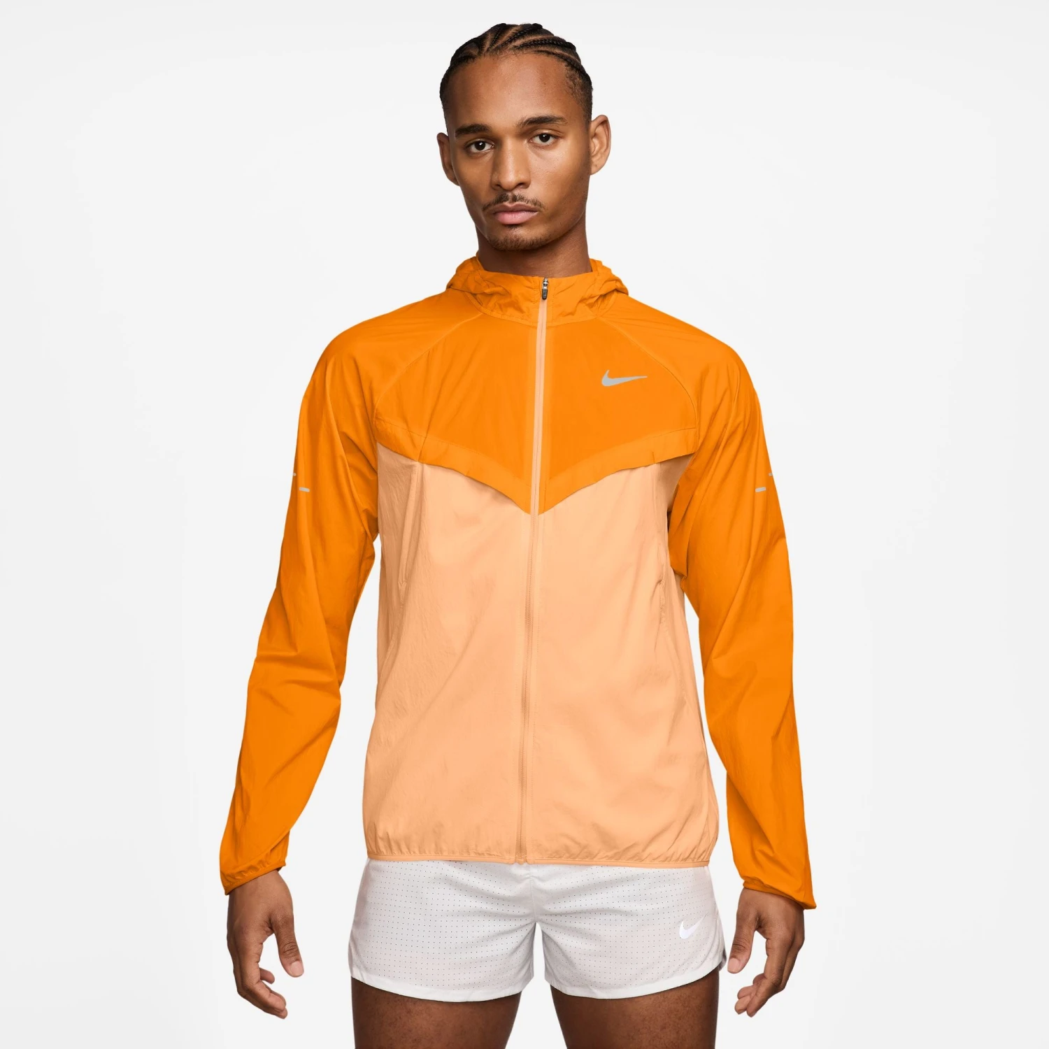 Nike Men's Stride Repel UV Running Jacket (873 - Bright Ceramic/Reflective Silver) 1 Nike Men's Stride Repel UV Running Jacket (873 - Bright Ceramic/Reflective Silver)
