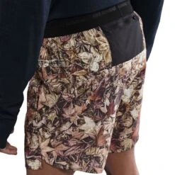 Nike Men's Dri-FIT 7" Brief-Lined Printed Running Shorts (011 - Black/White/Hemp/Reflective Silver) -Shoes Fashion Store AURORA IH4512 011 PHSYM002 2000