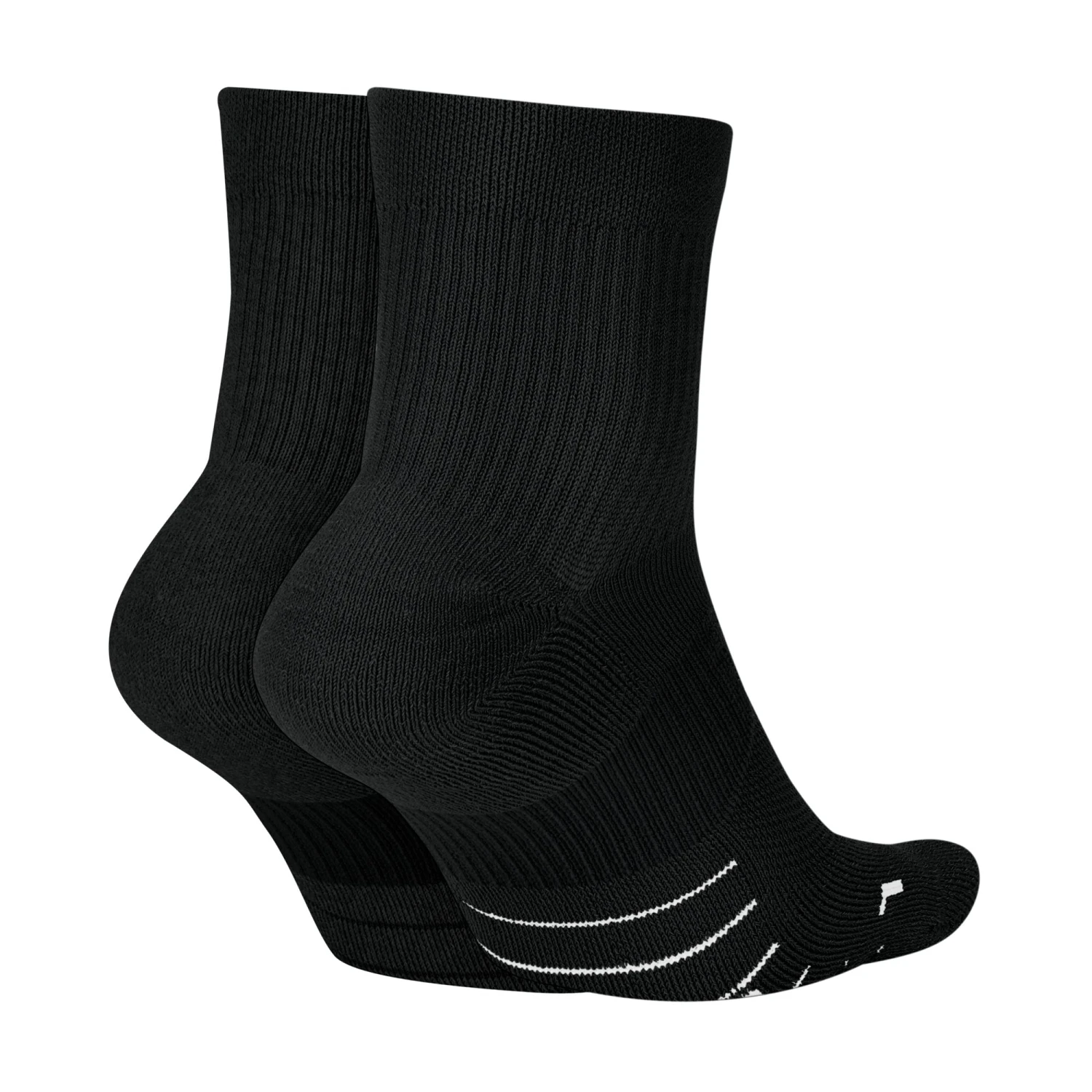 Nike Unisex Multiplier Running Ankle Socks (2 Pair) (010 - Black/White) 2 Nike Unisex Multiplier Running Ankle Socks (2 Pair) (010 - Black/White) - Image 2
