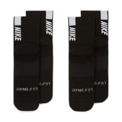 Nike Unisex Multiplier Running Ankle Socks (2 Pair) (010 - Black/White) 8 Nike Unisex Multiplier Running Ankle Socks (2 Pair) (010 - Black/White) -Shoes Fashion Store AURORA SX7556 010 PHCYD002 2000