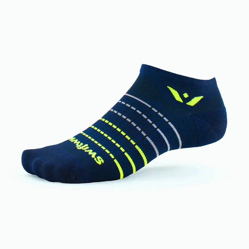 ASPIRE ZERO Running Sock (Stripe Navy Neon Yellow) 1 ASPIRE ZERO Running Sock (Stripe Navy Neon Yellow)