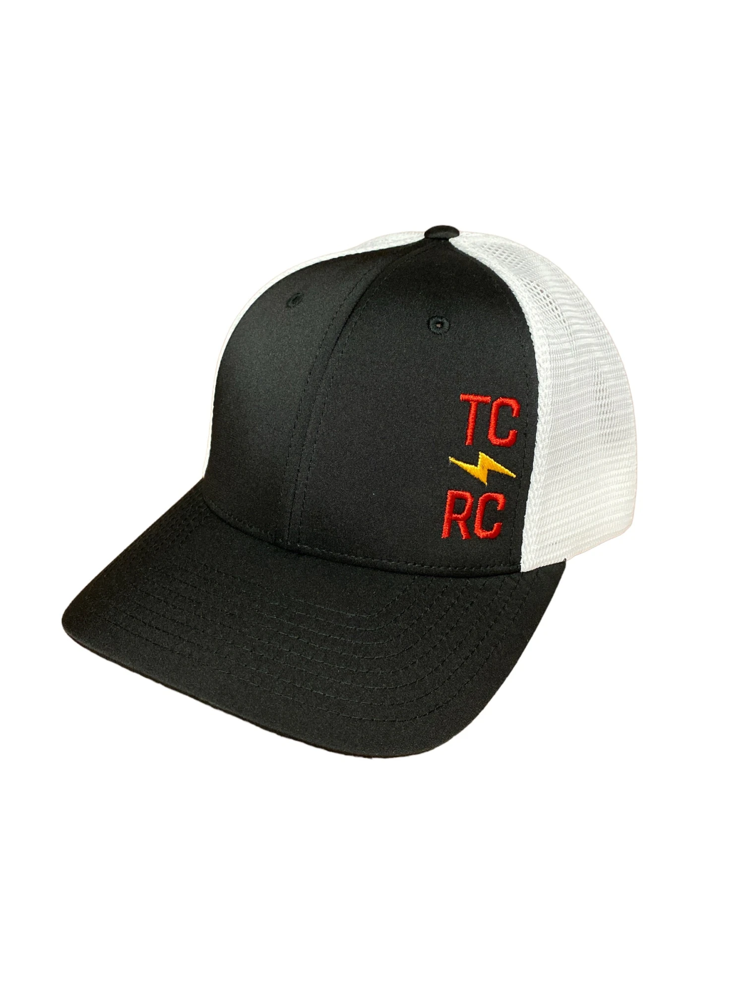 TCRC Block Bolt Performance Trucker Cap (Black) 1 TCRC Block Bolt Performance Trucker Cap (Black)