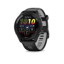 Garmin Forerunner® 265 (Black Bezel And Case With Black/Powder Gray Silicone Band)