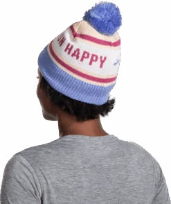 BROOKS Unisex Heritage Pom Beanie (111 - Run Happy Sand) -Shoes Fashion Store IMG 4278