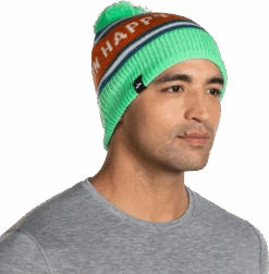 BROOKS Unisex Heritage Pom Beanie (499 - Run Happy Dark Ocean) -Shoes Fashion Store IMG 4285