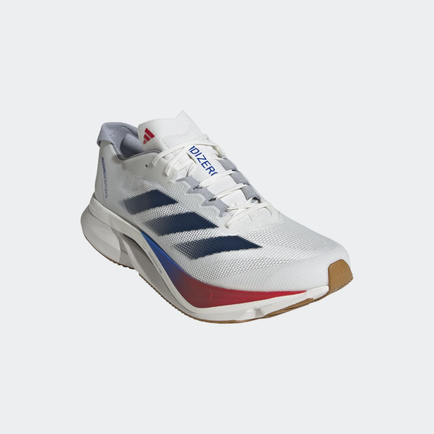 ADIDAS Men’s Adizero Boston 12 (Core White/Dark Blue/Pure Ruby) 5 ADIDAS Men’s Adizero Boston 12 (Core White/Dark Blue/Pure Ruby) - Image 5