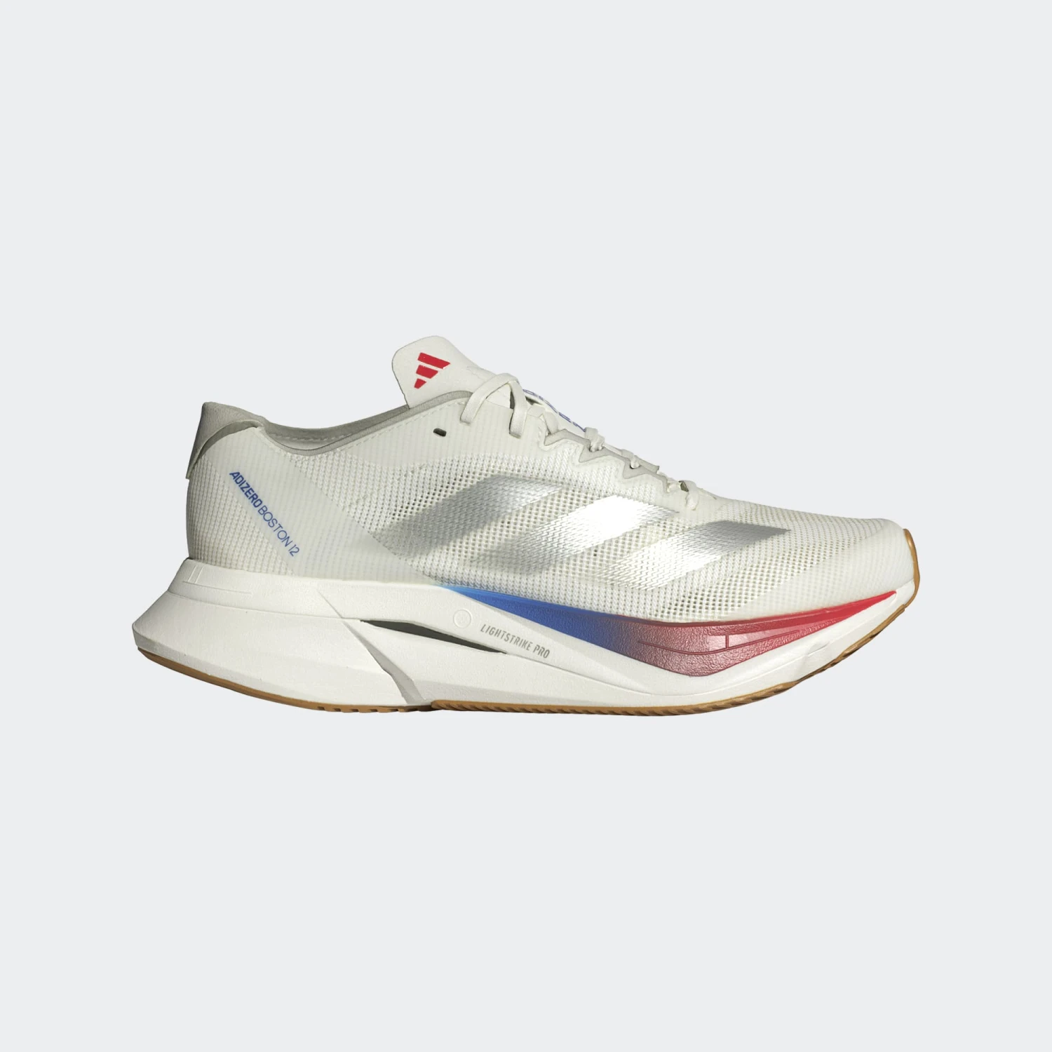 ADIDAS Women’s Adizero Boston 12 (Core White/Matte Silver/Pure Ruby) 1 ADIDAS Women’s Adizero Boston 12 (Core White/Matte Silver/Pure Ruby)