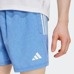 ADIDAS Men's OTR Base 5" Short (Royal Blue/White Melange) -Shoes Fashion Store JM8227 6 APPAREL On Model Detail View 2 grey