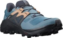 Salomon Women's Wildcross 2 GTX (Bluestone / Ebony / Sirocco) -Shoes Fashion Store L41457900 5 GHO WILDCROSS2WGTXBlu