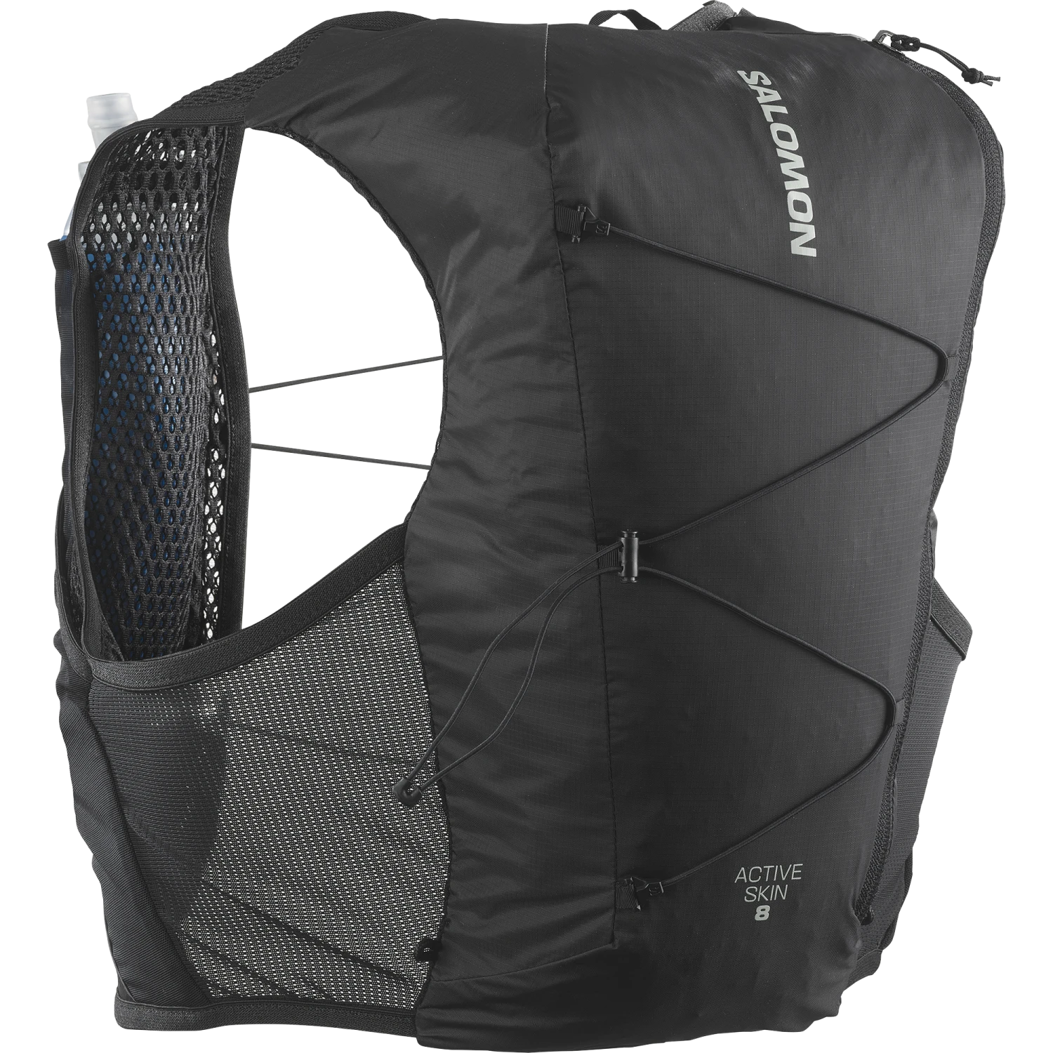 Salomon Active Skin 8 Running Vest (Black/Metal) 2 Salomon Active Skin 8 Running Vest (Black/Metal) - Image 2