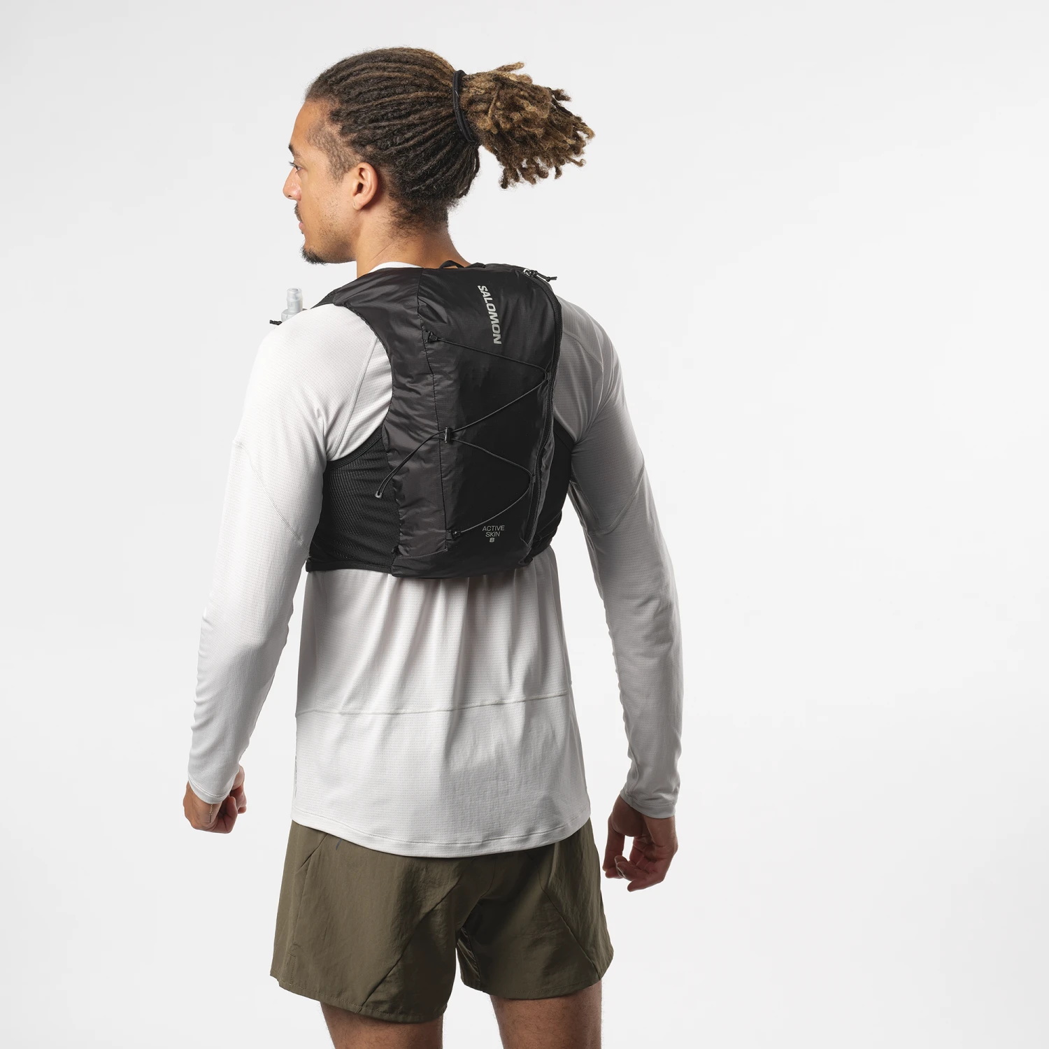 Salomon Active Skin 8 Running Vest (Black/Metal) 3 Salomon Active Skin 8 Running Vest (Black/Metal) - Image 3