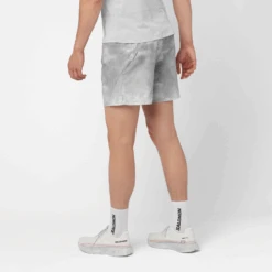 Salomon Men's Cross 5" AOP Short (White/Grey/Violet) 6 Salomon Men's Cross 5" AOP Short (White/Grey/Violet) -Shoes Fashion Store LC2254600 1 MOD cross5shortsaop whitegrayvioletfrostgray run m