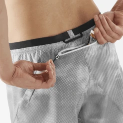 Salomon Men's Cross 5" AOP Short (White/Grey/Violet) 7 Salomon Men's Cross 5" AOP Short (White/Grey/Violet) -Shoes Fashion Store LC2254600 4 MOD cross5shortsaop whitegrayvioletfrostgray backpocket m