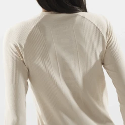 Salomon Women's Sense Aero Seamless Tee (Rainy Day) -Shoes Fashion Store LC2267000 2 MOD senseaeroseamlesstee rainyday zoommatiere w